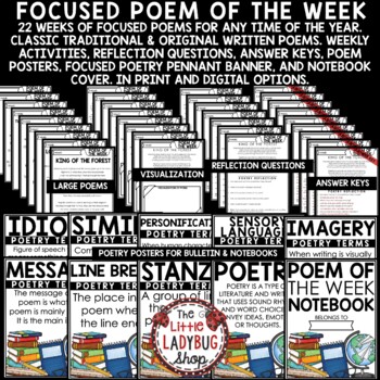 Focused Poem of the Week Poetry Unit Reading Comprehension Passages and Question-2
