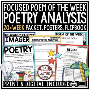 Poem of the Week Elements of Poetry Analysis Reading Comprehension