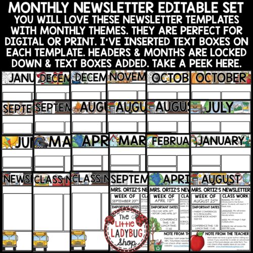 Weekly Classroom Newsletter Template
