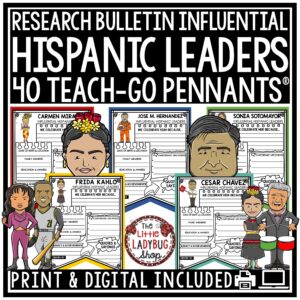 Hispanic Heritage Month Research Activities for upper elementary students