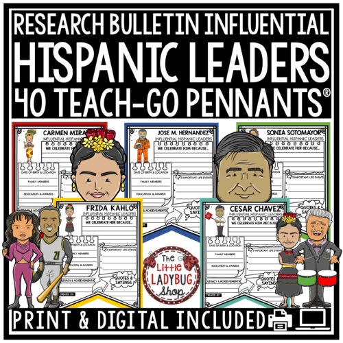 Hispanic Heritage Month Research Activities for upper elementary students