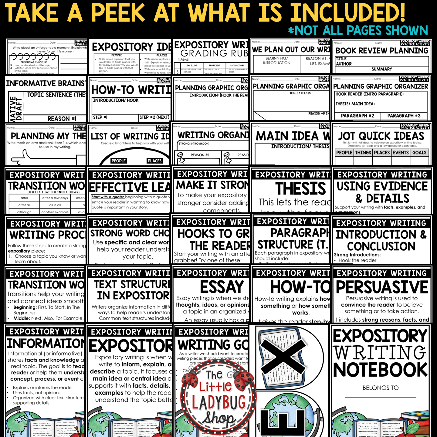 Expository Informational Text Writing Prompts Persuasive Graphic Organizers