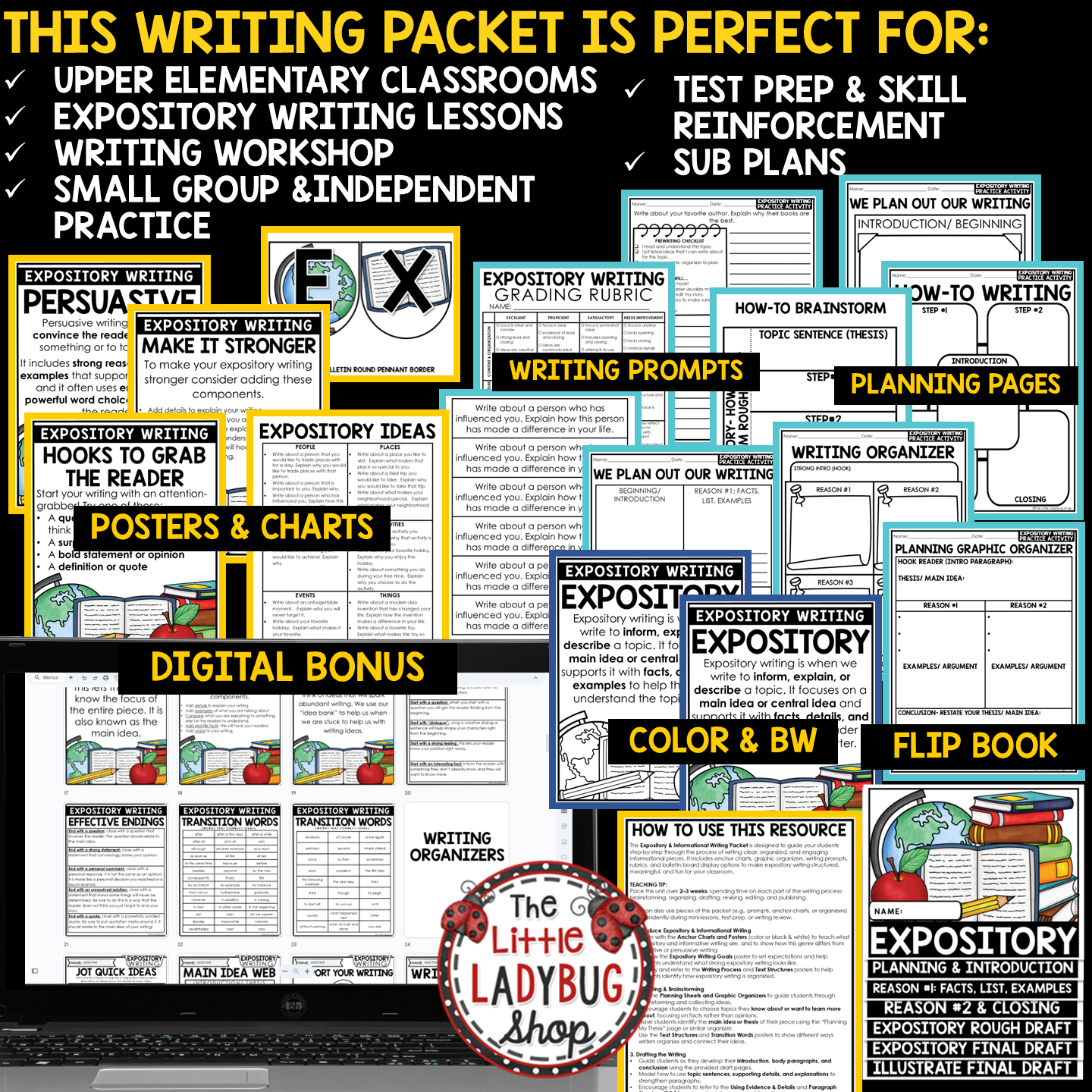 Expository Informational Text Writing Prompts Persuasive Graphic Organizers