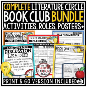Book Club Activities Packet Literature Circles Roles Novel Studies