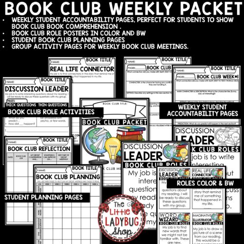 Book Club Activities: Literature Circles for any Book, Reading Response Sheets