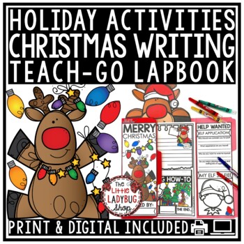 December Christmas Writing Activities Prompts, Letter to Santa, Elf Application-1
