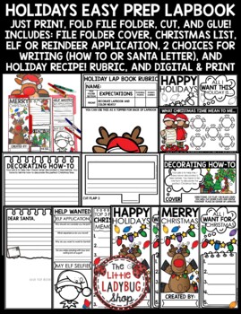 December Christmas Writing Activities Prompts, Letter to Santa, Elf Application-2