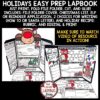 December Christmas Writing Activities Prompts, Letter to Santa, Elf Application