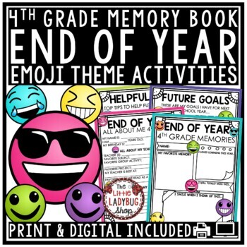 Emoji Theme 4th Grade End of Year Memory Book Writing Activities Keepsake-1