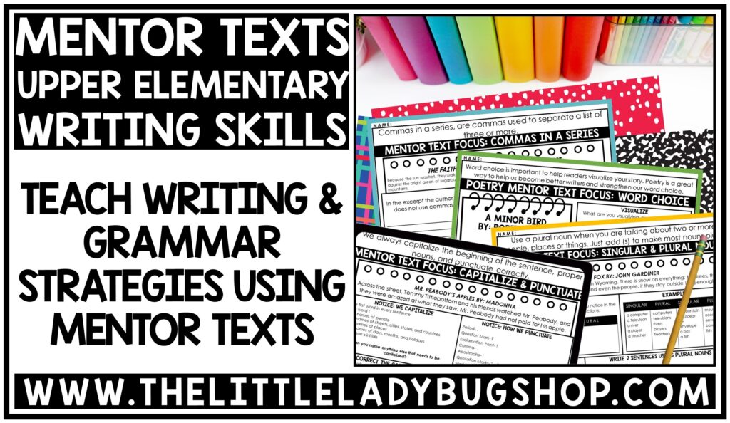 Teaching Writing Using Mentor Texts - The Little Ladybug Shop