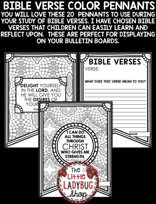 Bible Verse Coloring Bulletin Board