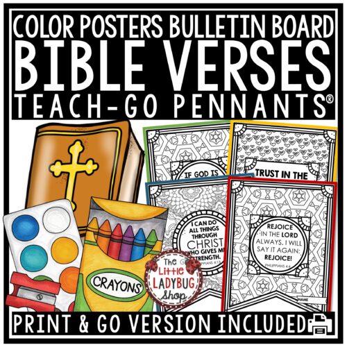 Bible Verse Coloring Bulletin Board