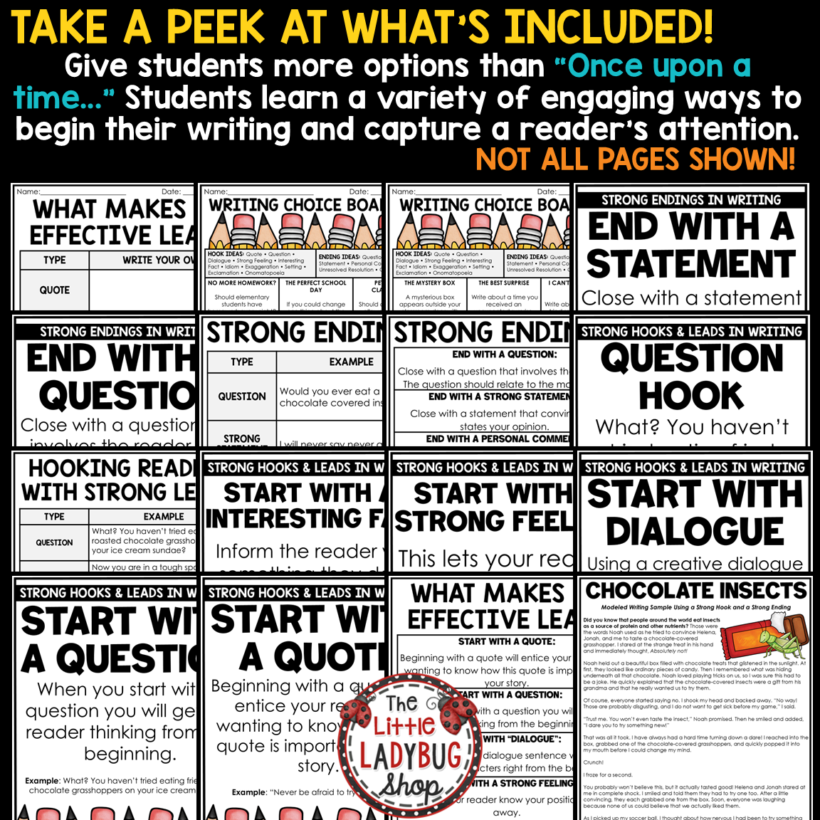 Personal Narratives Types of Writing Process Hooks Paragraph Activities