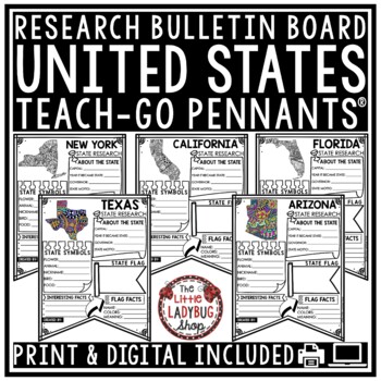 50 United States and Capitals Research US Geography Back to School Project-1
