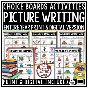 Early Fast Finisher Choice Boards Spelling Word Work Picture Writing Prompt Menu-3