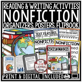 Informational Nonfiction Reading Genre Writing Graphic Organizers Text Features-1