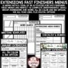 ELA Fast Finishers Activities Choice Boards for students in upper elementary in 3rd, 4th and 5th grade.