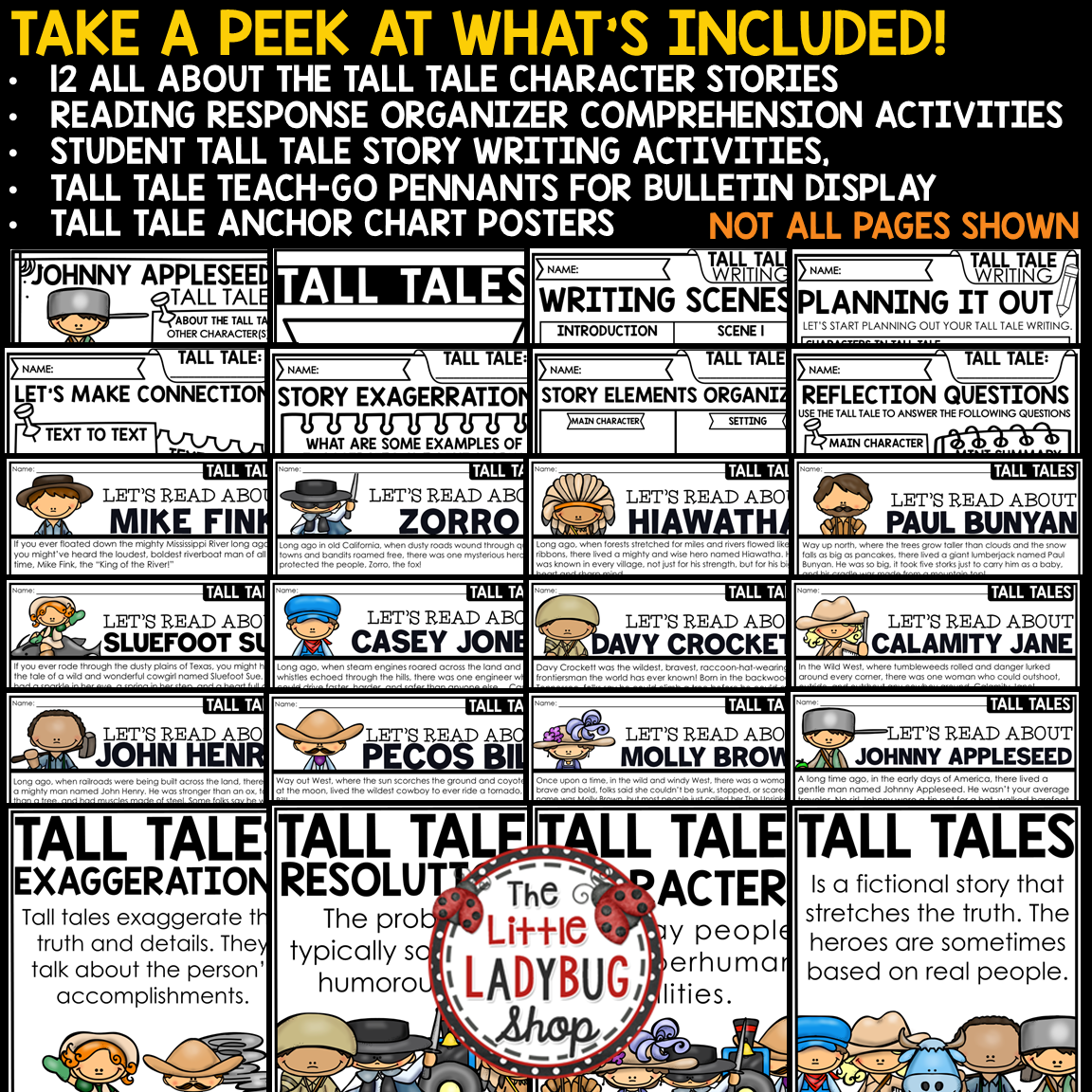 Traditional Literature Tall Tales Reading Passages Activities