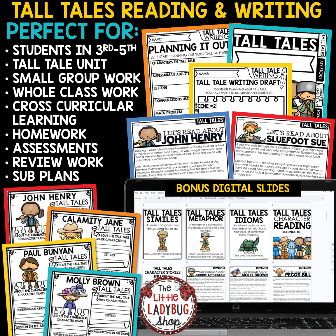 Traditional Literature Tall Tales Reading Passages Activities
