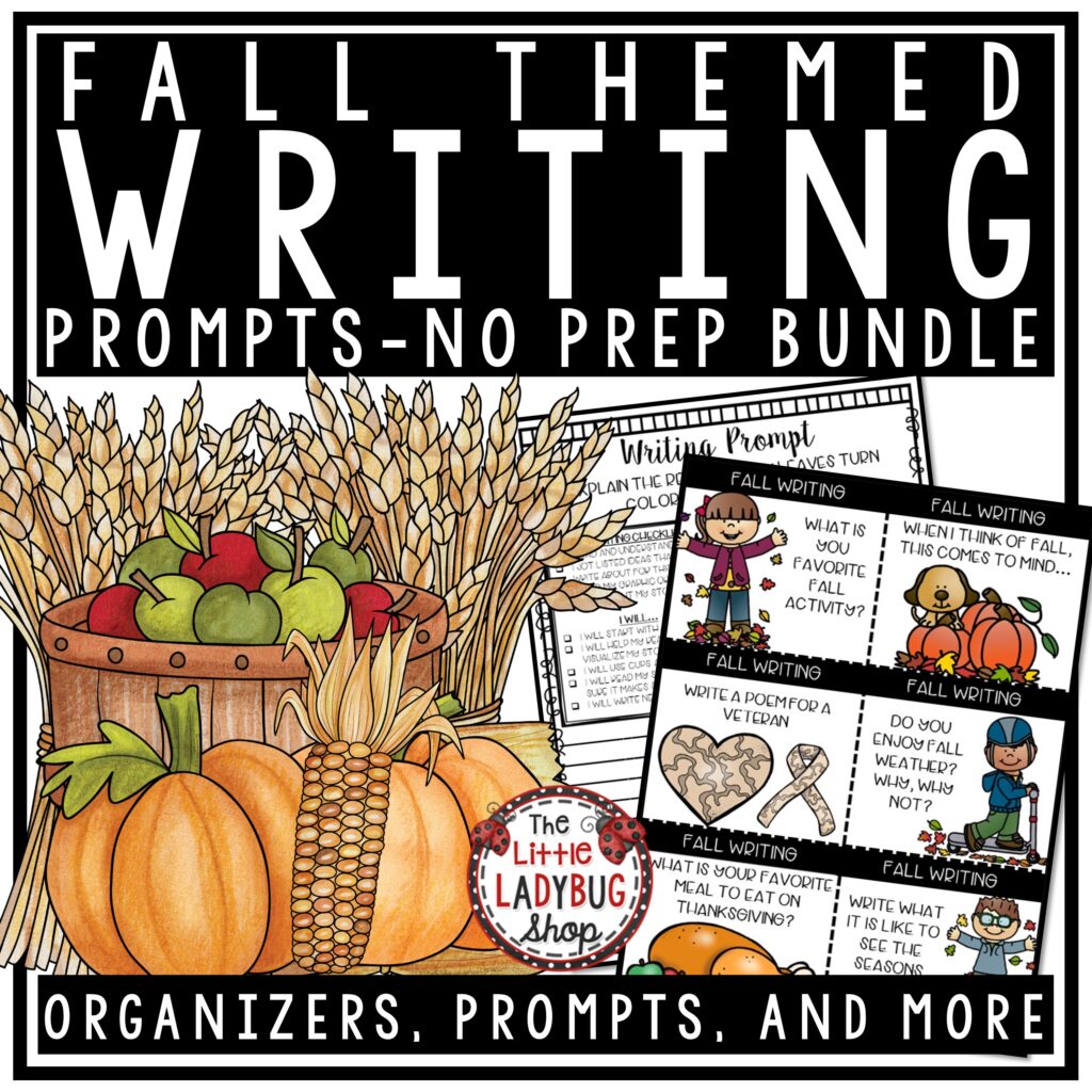 Fall Writing Prompts for 3rd grade-5th grade