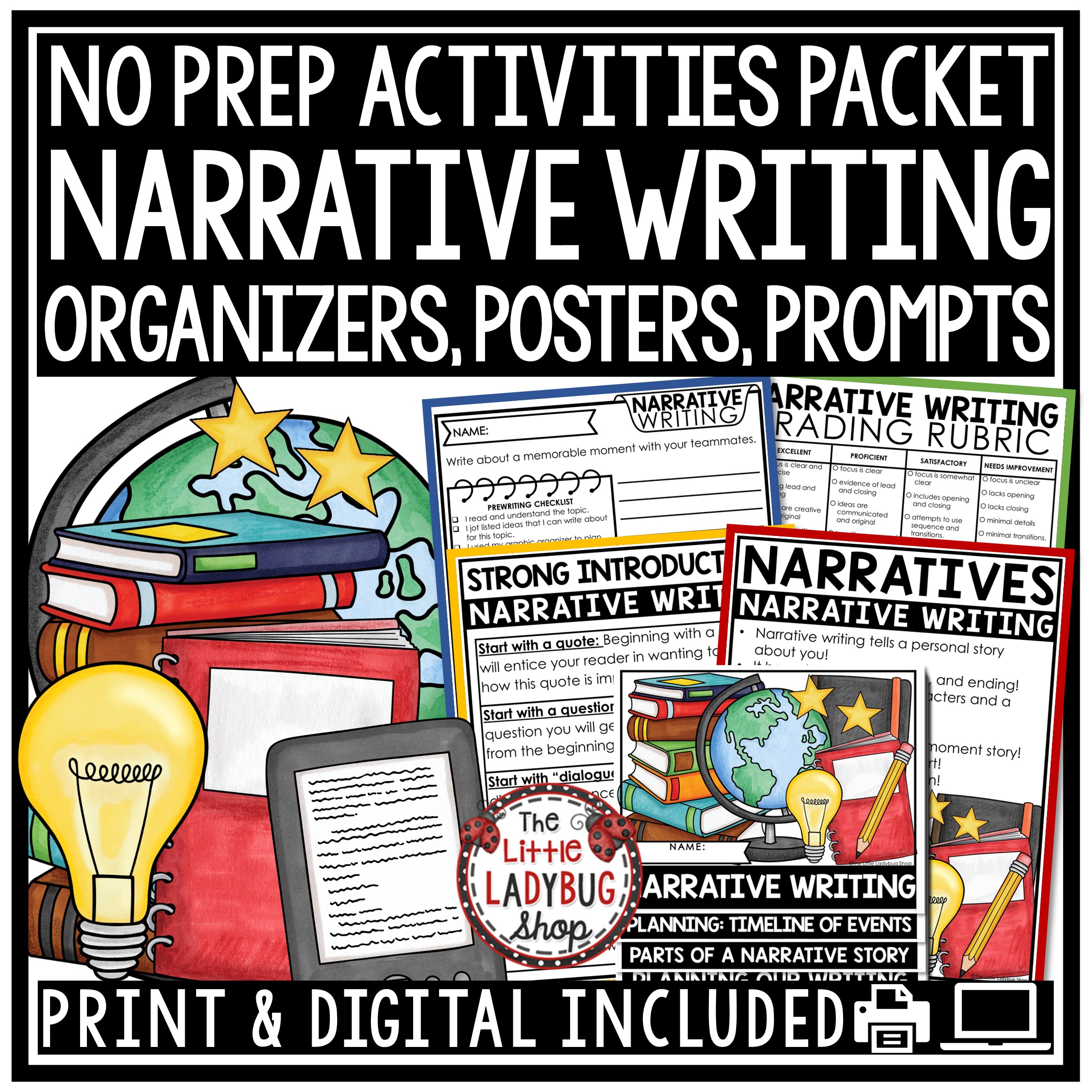 Personal Narrative Writing Prompts Anchor Chart Posters
