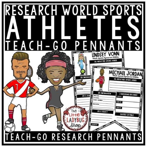 Famous Athletes Research Templates Teach- Go Pennants™