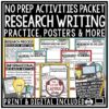 Research Paper Writing Graphic Organizers for upper elementary students