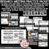 Research Paper Writing Graphic Organizers for upper elementary students