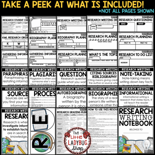 Informational Biography Research Paper Writing Graphic Organizers