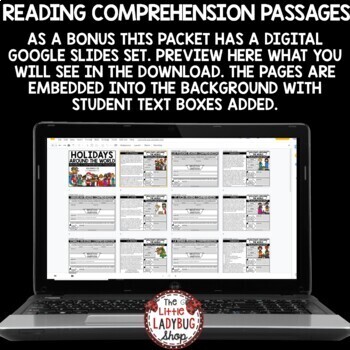 Holiday Around the World Reading Comprehension Passages
