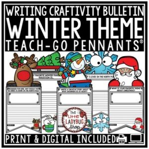 Winter Writing Prompts Bulletin Board