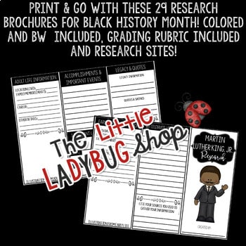 Black History Month Research Project- Martin Luther King, Jr, Rosa Parks