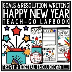 New Years Activities Writing Prompts Resolutions Goal Setting Reflections-1