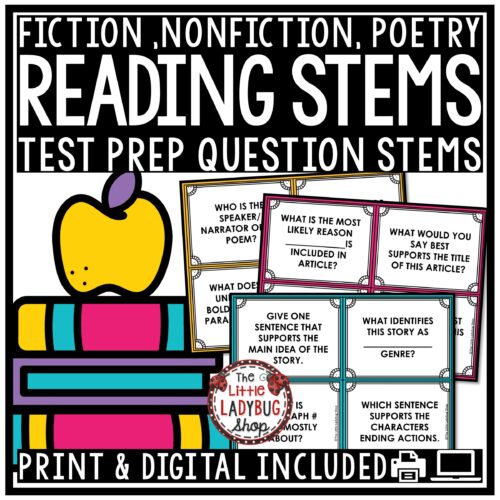 Test Prep ELA Reading Skills Comprehension Questions 3rd, 4th Grade