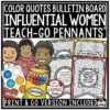 Womens History Month Quote Bulletin Board Pennants