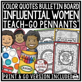Womens History Month Quote Bulletin Board Pennants