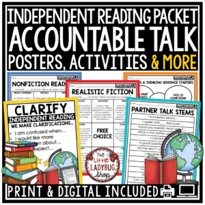 Accountable Talk Stems Posters Small Group Activity Independent Reading Response