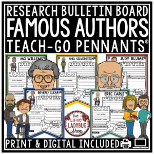 Famous Children's Authors Research Activities for upper elementary students.