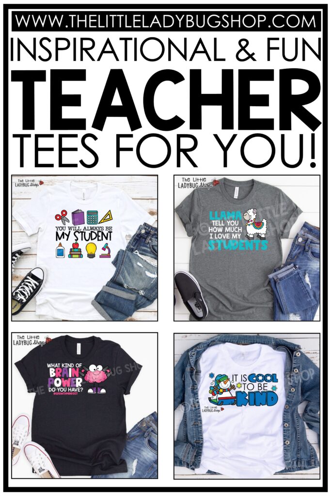 Fun & Inspirational Teacher Shirts for every occasion. School Spirit Tees, Teacher Team T-Shirt
