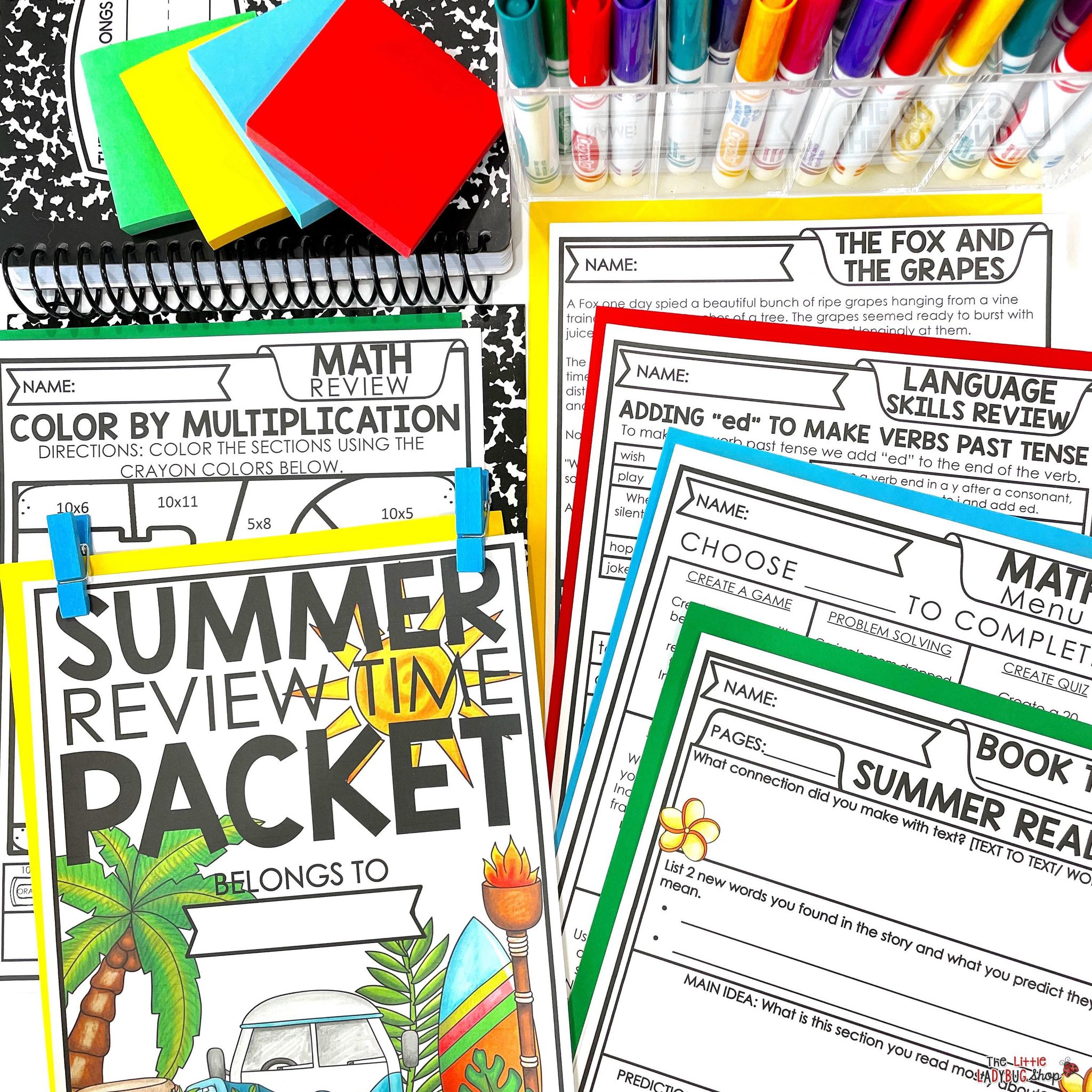 Summer Review Summer Slide Activities for Upper Elementary