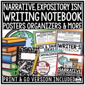 Personal Narrative Expository Writing Organizers Student Notebook Grammar Poster-1