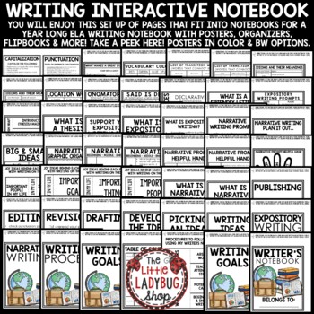 Personal Narrative Expository Writing Organizers Student Notebook Grammar Poster-2