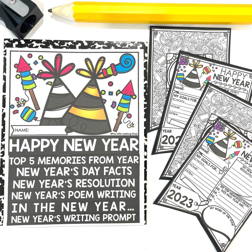 New Years Ideas, Activities and Bulletin Board