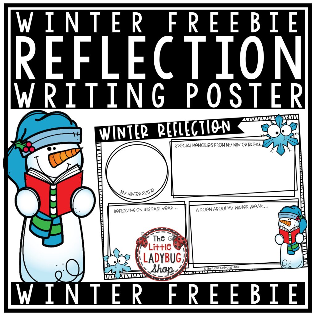 Winter Reflection Writing Poster