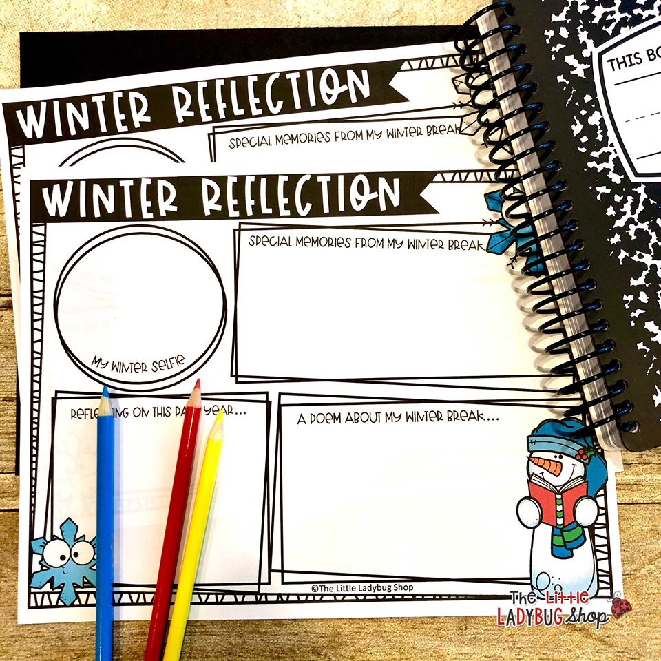 Winter Reflection Writing Poster