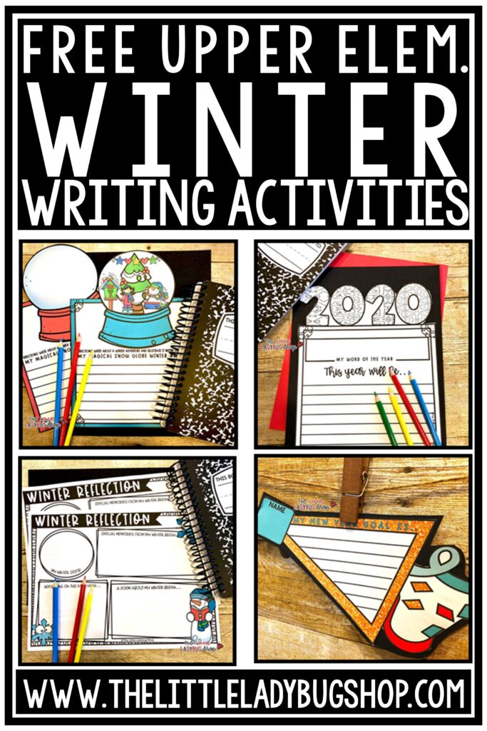 Winter Writing Freebies for Upper Elementary