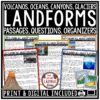 Landforms Activities Reading Comprehension Passages 3rd 4th Grade