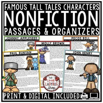 Tall Tales Nonfiction Reading Comprehension Passages and Questions 3rd 4th Grade-1