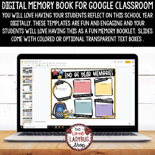 Digital End of Year Memory Book for Google Classroom