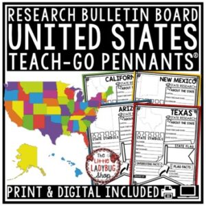 50 United States and Capitals Research Activity US Geography Report Templates-1